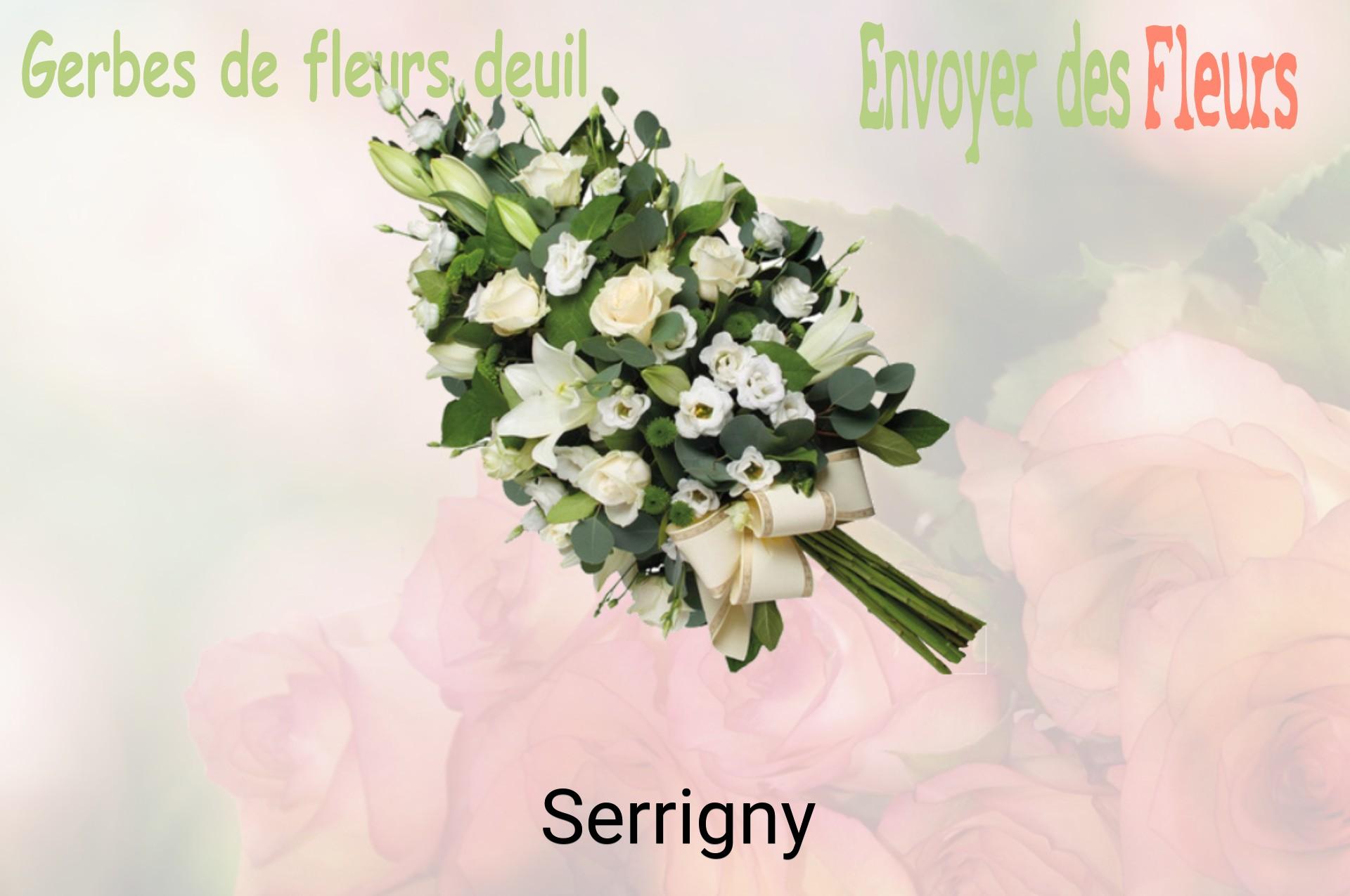 Gerbe de fleurs de deuil livrée à Serrigny